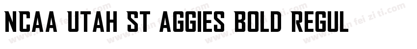 NCAA Utah St Aggies Bold Regular字体转换